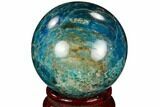 Bright Blue Apatite Sphere - Madagascar #121812-1